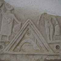 Stele probably Libyean, in the small museum of Makthar