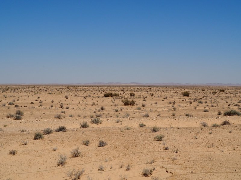 The Chott El jerid with the crest of a djebel far away