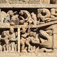 Portal of the abbey church of Conques