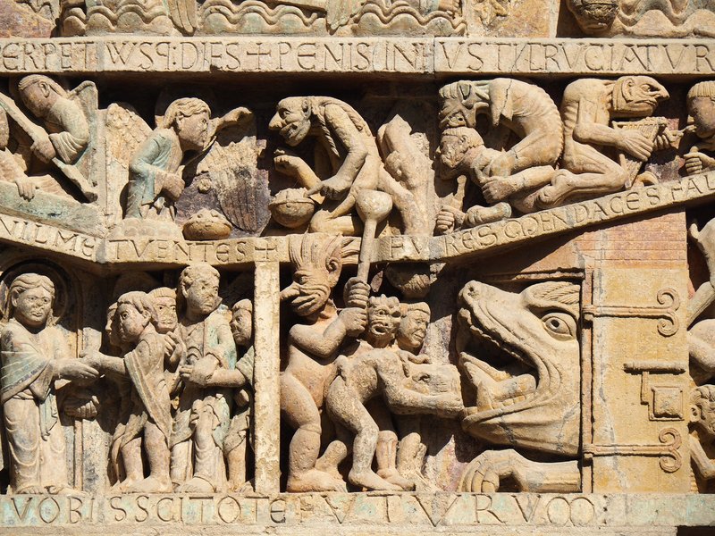 Portal of the abbey church of Conques