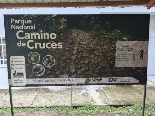 PN Camino de Cruces, info board at the entrance to the park