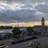 View of Landungsbrücken