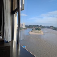 Leshan Giant Buddha as seen from hotel