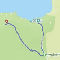 Walking route from car park to core zone Porlom II