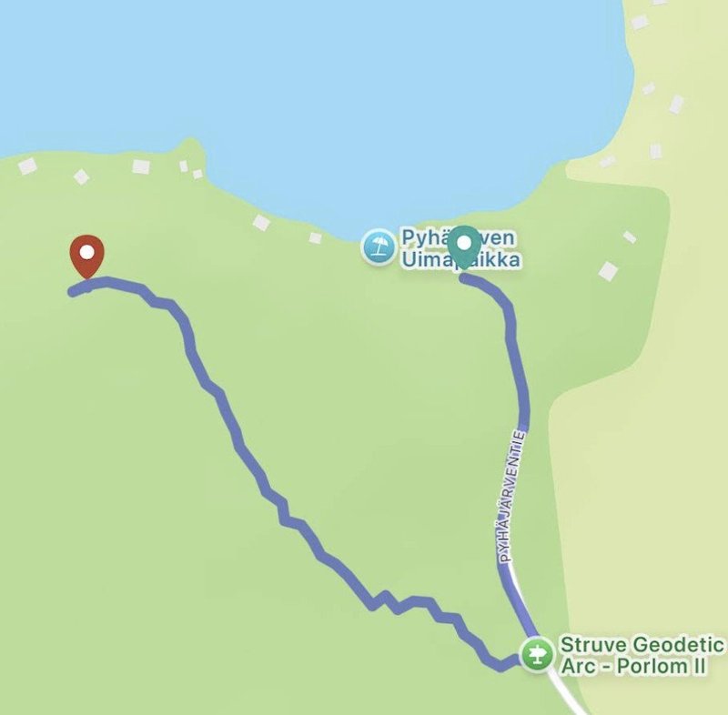 Walking route from car park to core zone Porlom II