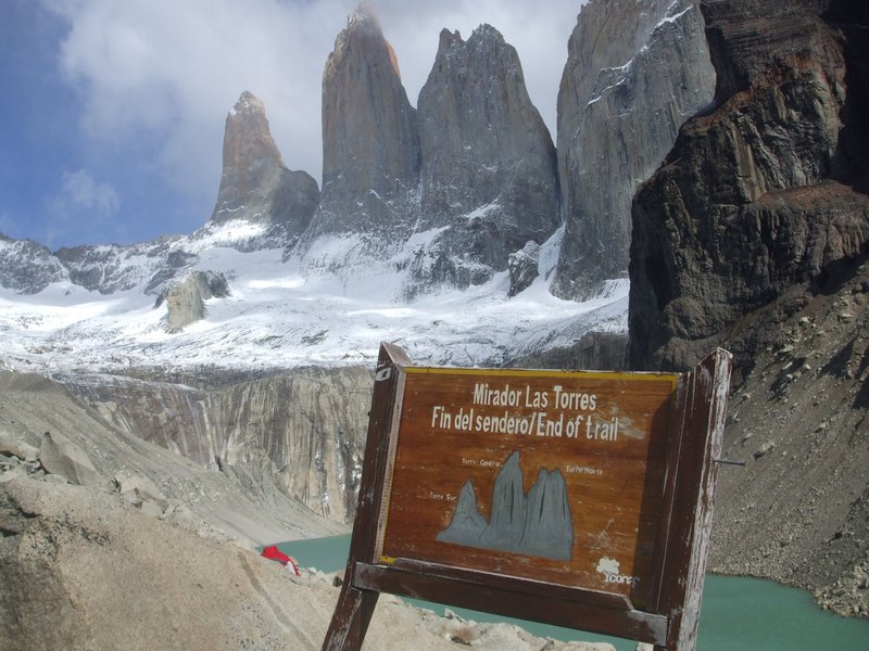 The end of the path to Mirador las Torres