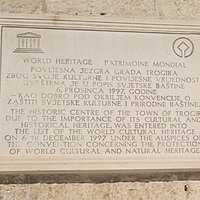 Plaque of Trogir on the wall of the Town Hall