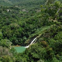 The Aniene valley and Villa Gregoriana in Tivoli