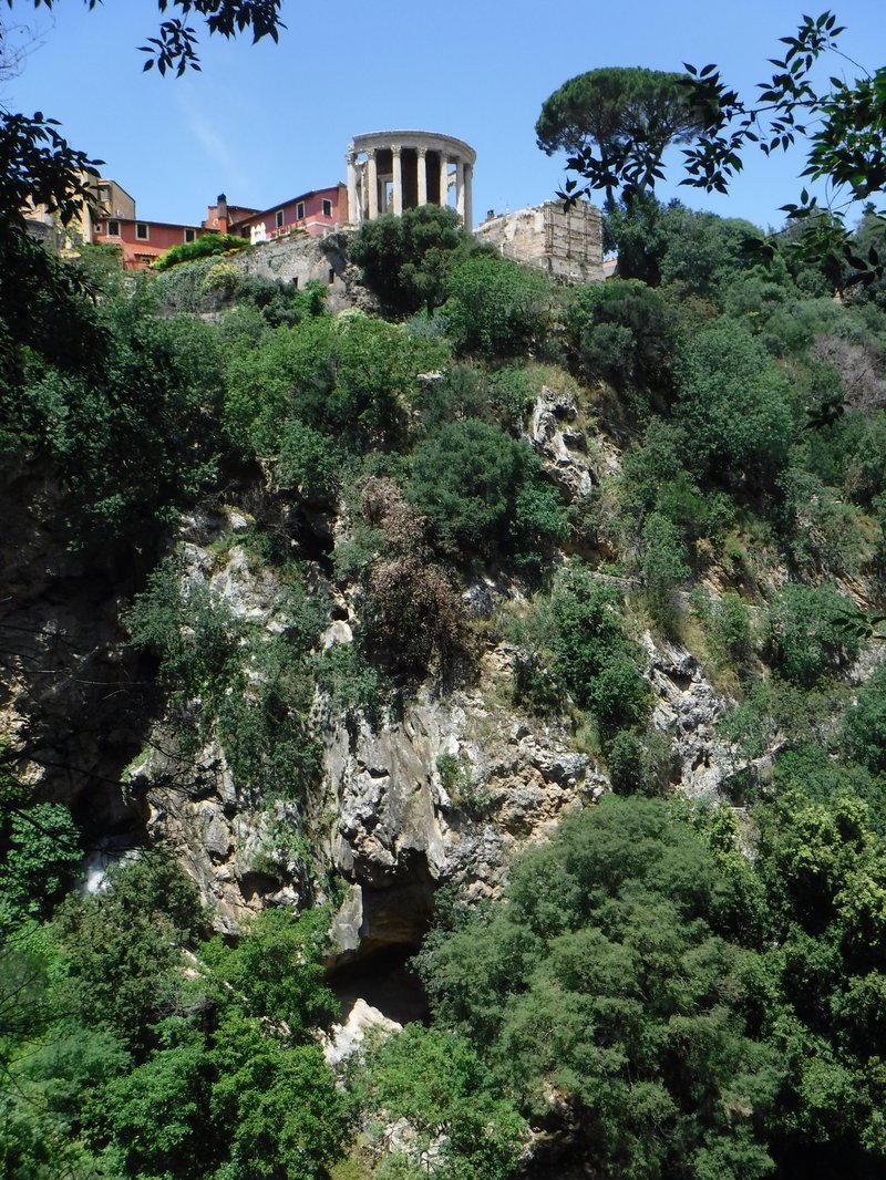 The Aniene valley and Villa Gregoriana in Tivoli