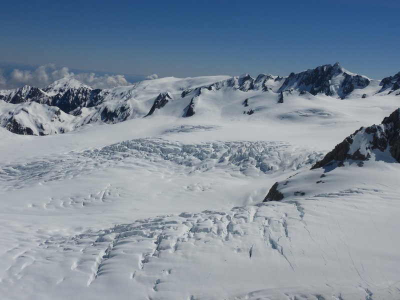 Smaller glaciers feeding into Fox Glacier
