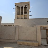 House with wind tower