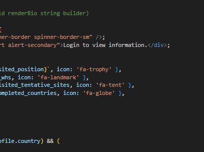 Code snippet behind the update
