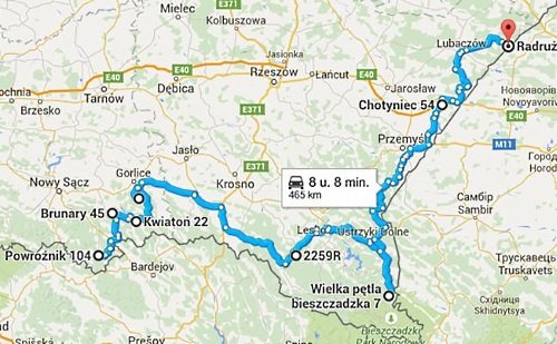 Route along the Tserkvas in Poland