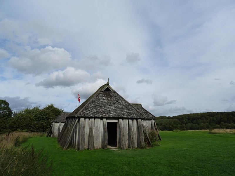 The reconstructed longhouse at Fyrkat