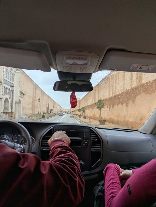 View from our car of Avenue Bab Marrah