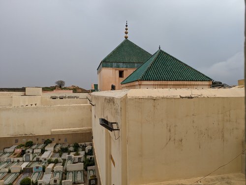 View from from Riad Zidania of Mausoleum of Moulay Ismail
