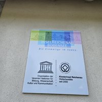 Reichenau: plaque
