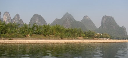 The Lijiang River Scenic Zone at Guilin