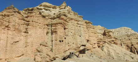 Cave architecture of Muktinath Valley