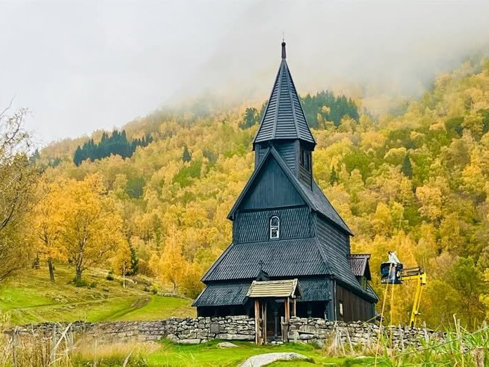 Autumnal Urnes Stave Church