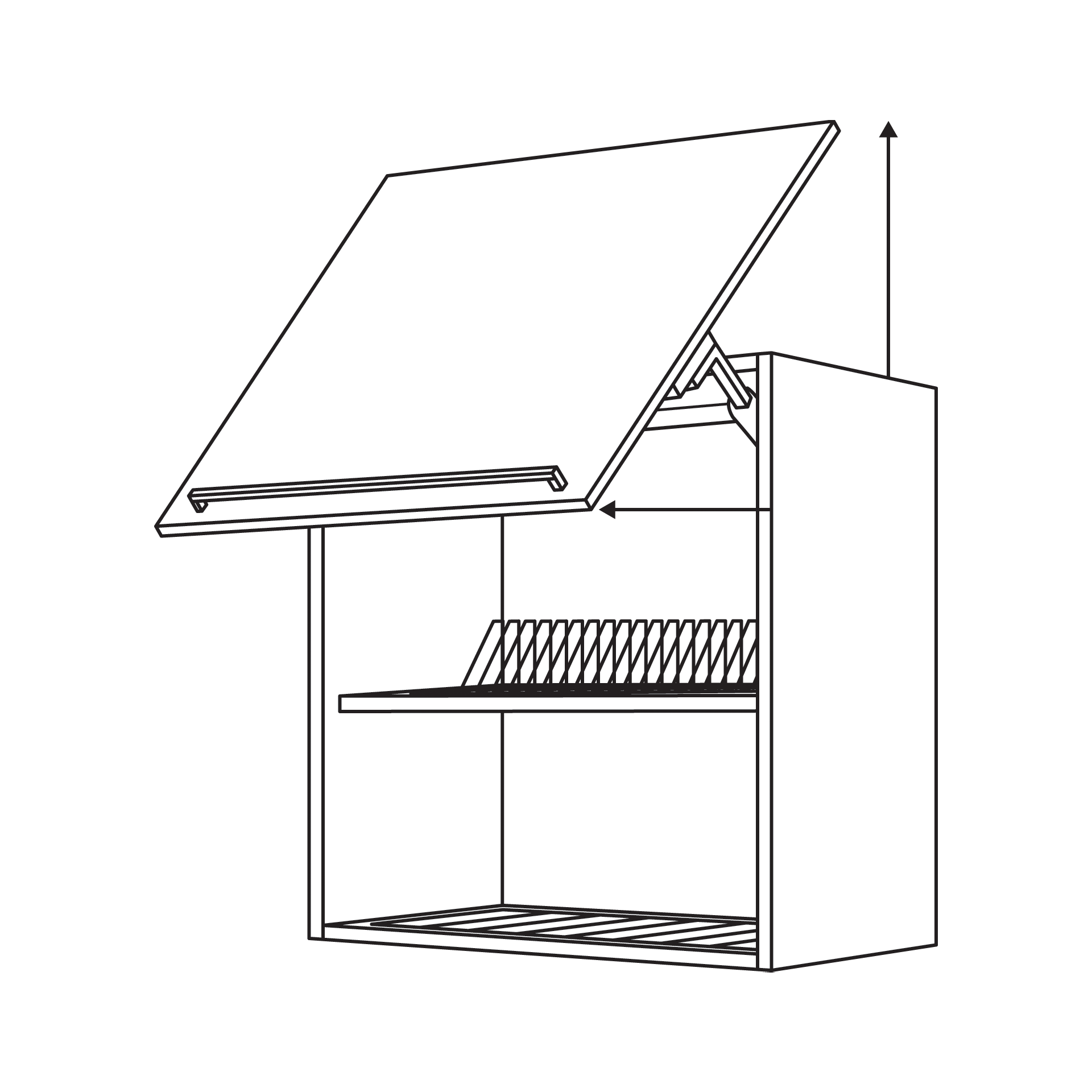 Nobilia Wandschrank mit Klappe und Abtropfgitter