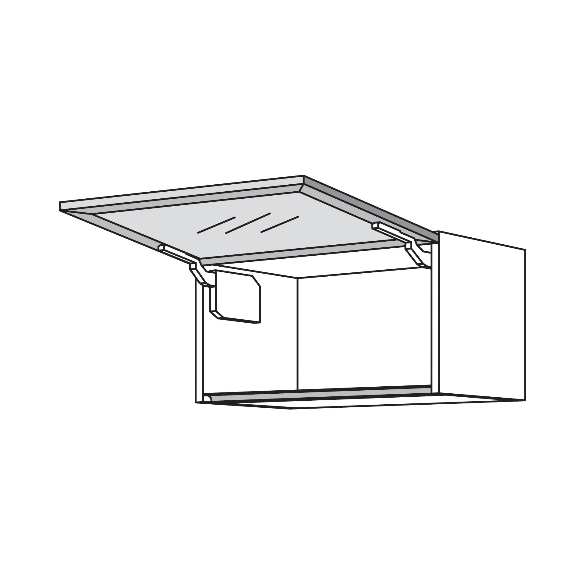 Nobilia Wandschrank mit Square-Glas Klappe