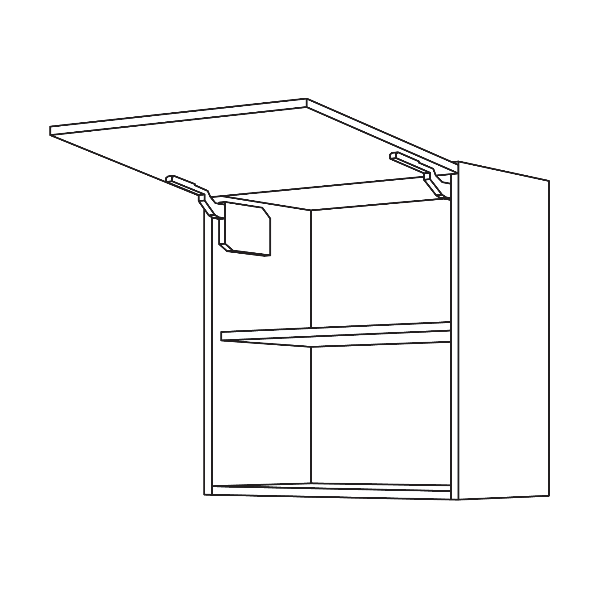 Nobilia Mikrowellen-Oberschrank mit Klappe und 35 cm Tiefe