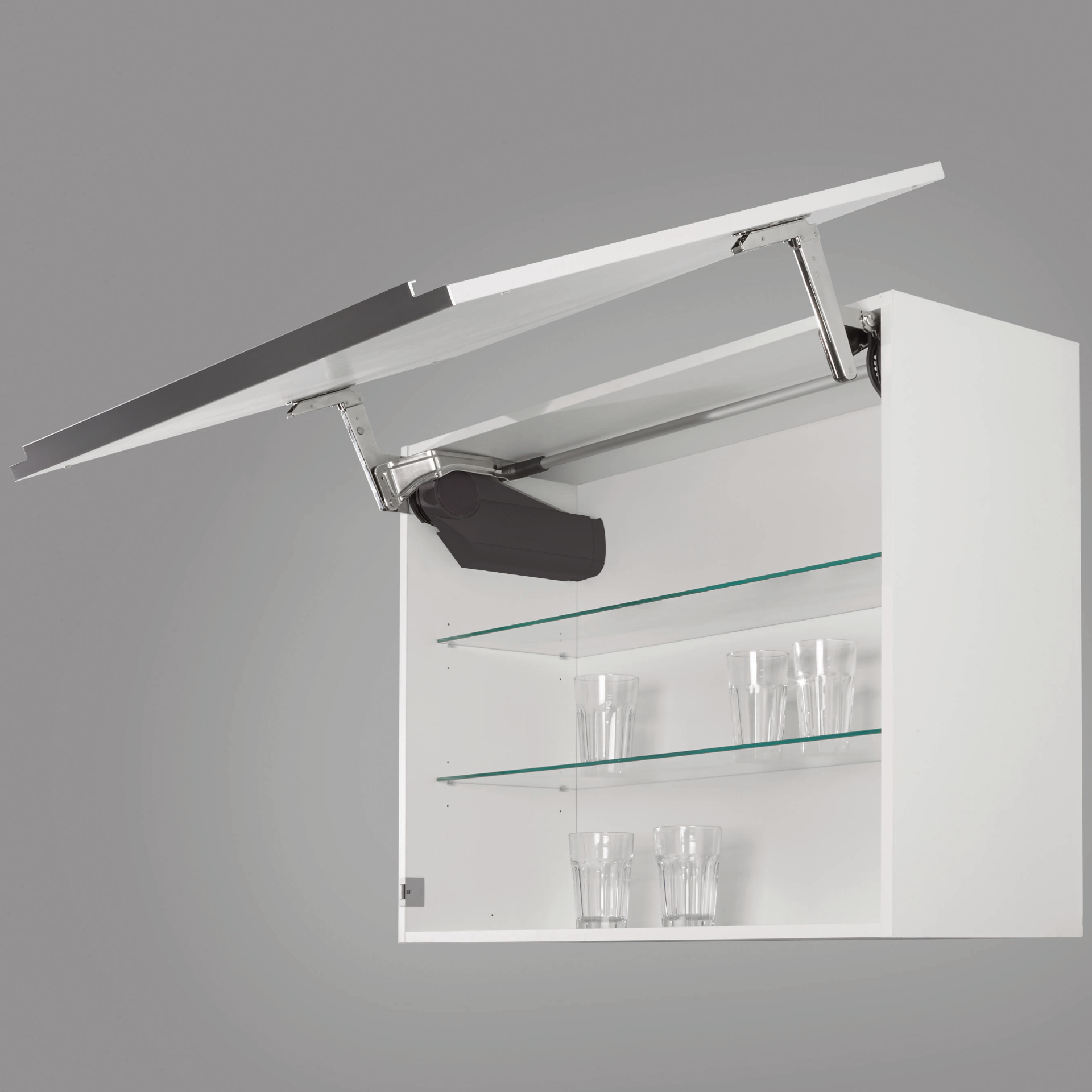 Nobilia Wandschrank mit Schwingklappe und verdeckte Wandaufhaengung
