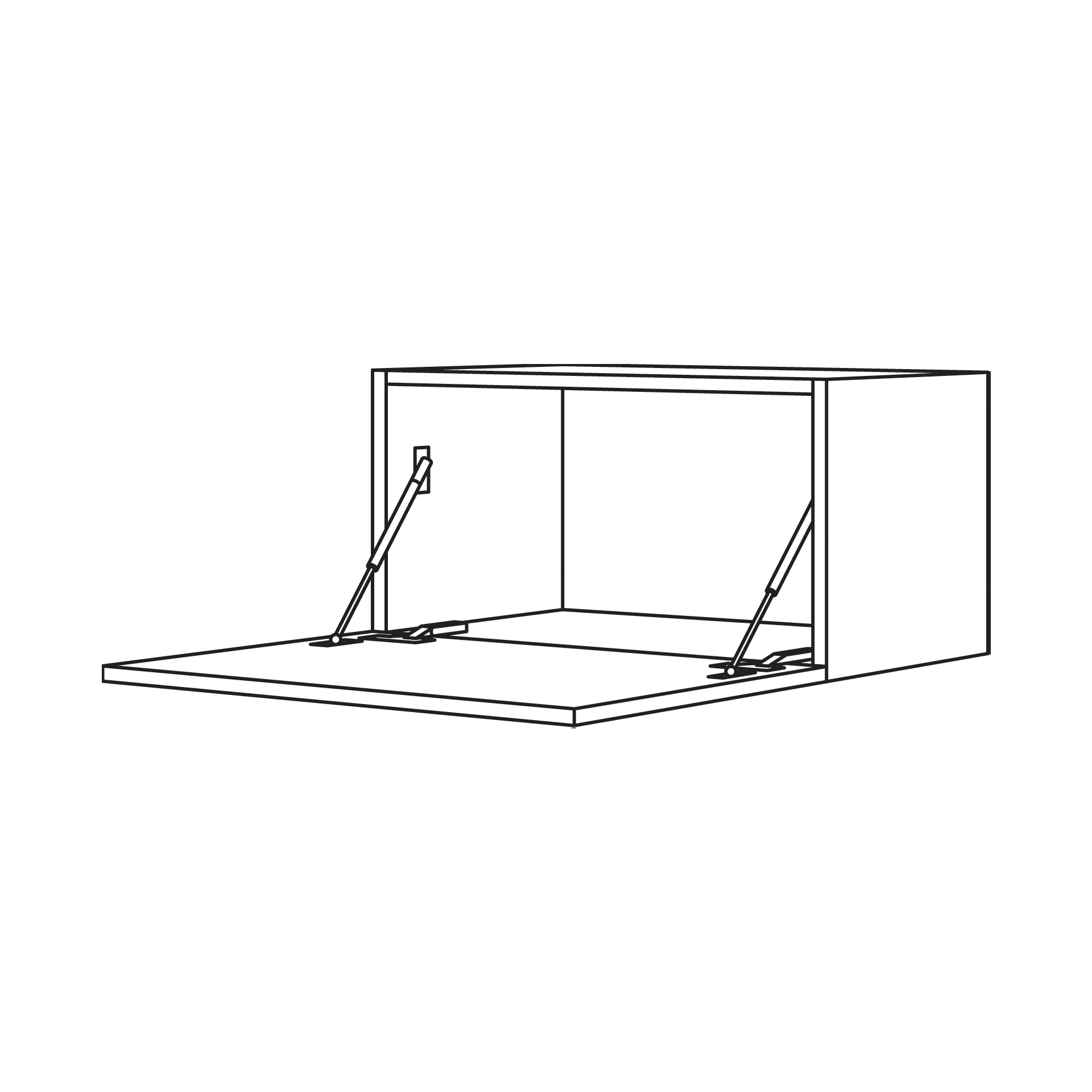 Nobilia Oberschrank mit Barklappe