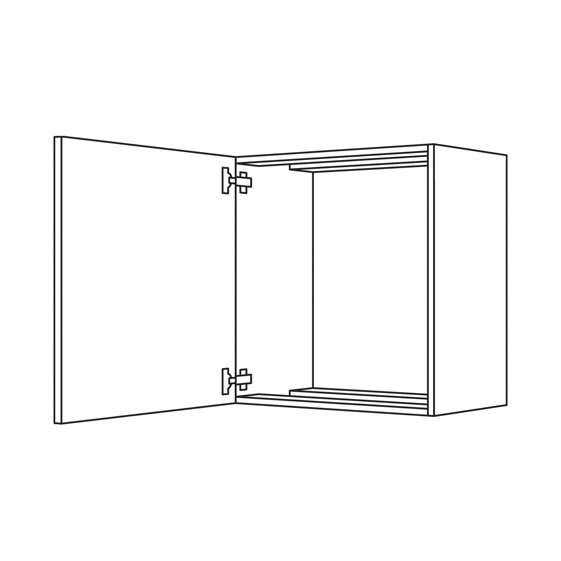 Nobilia Hängeschrank als Umbau für Wasserboiler mit 45 cm Seitentiefe