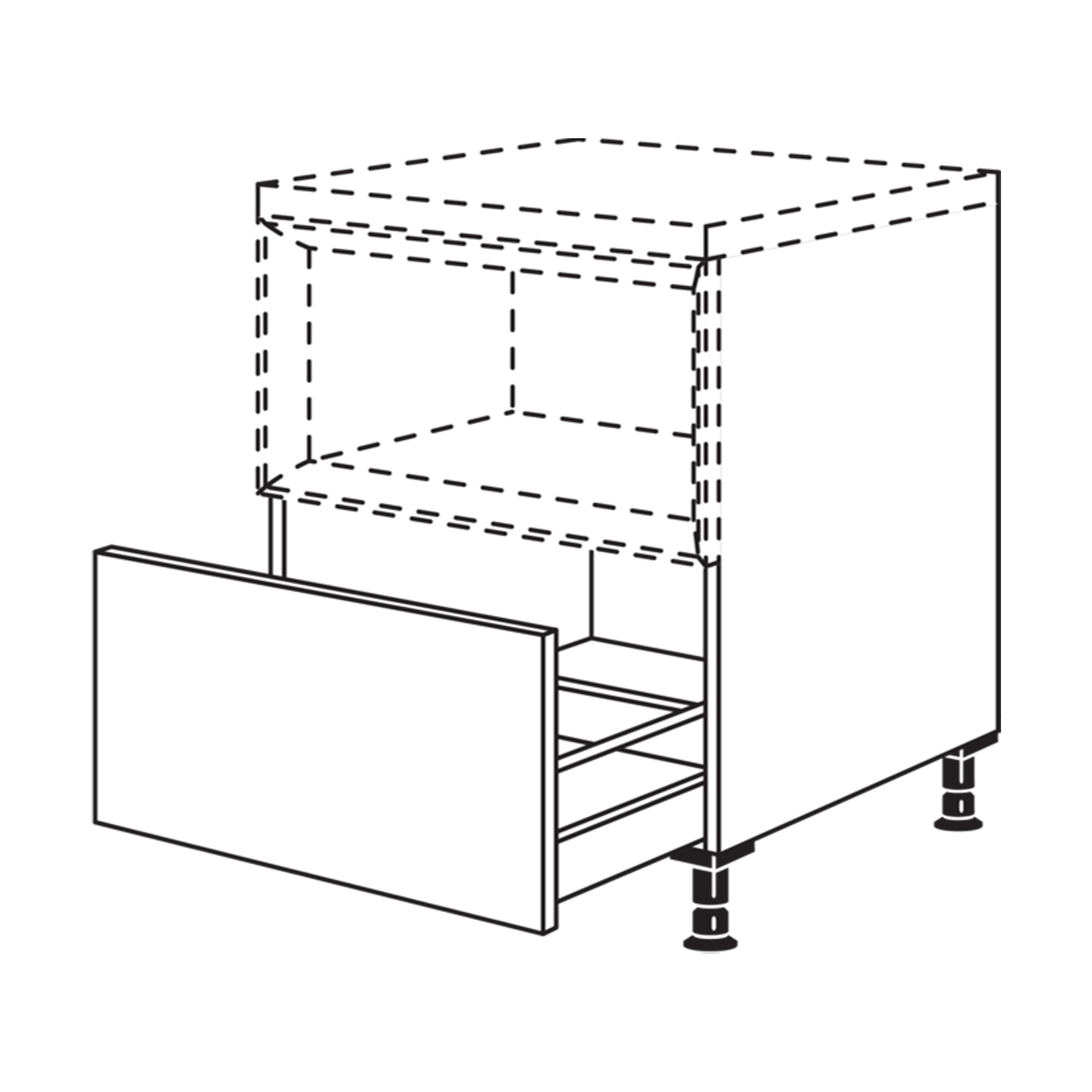 Nobilia Auszugschrank für Regaleinsatz Case in 72 cm Höhe