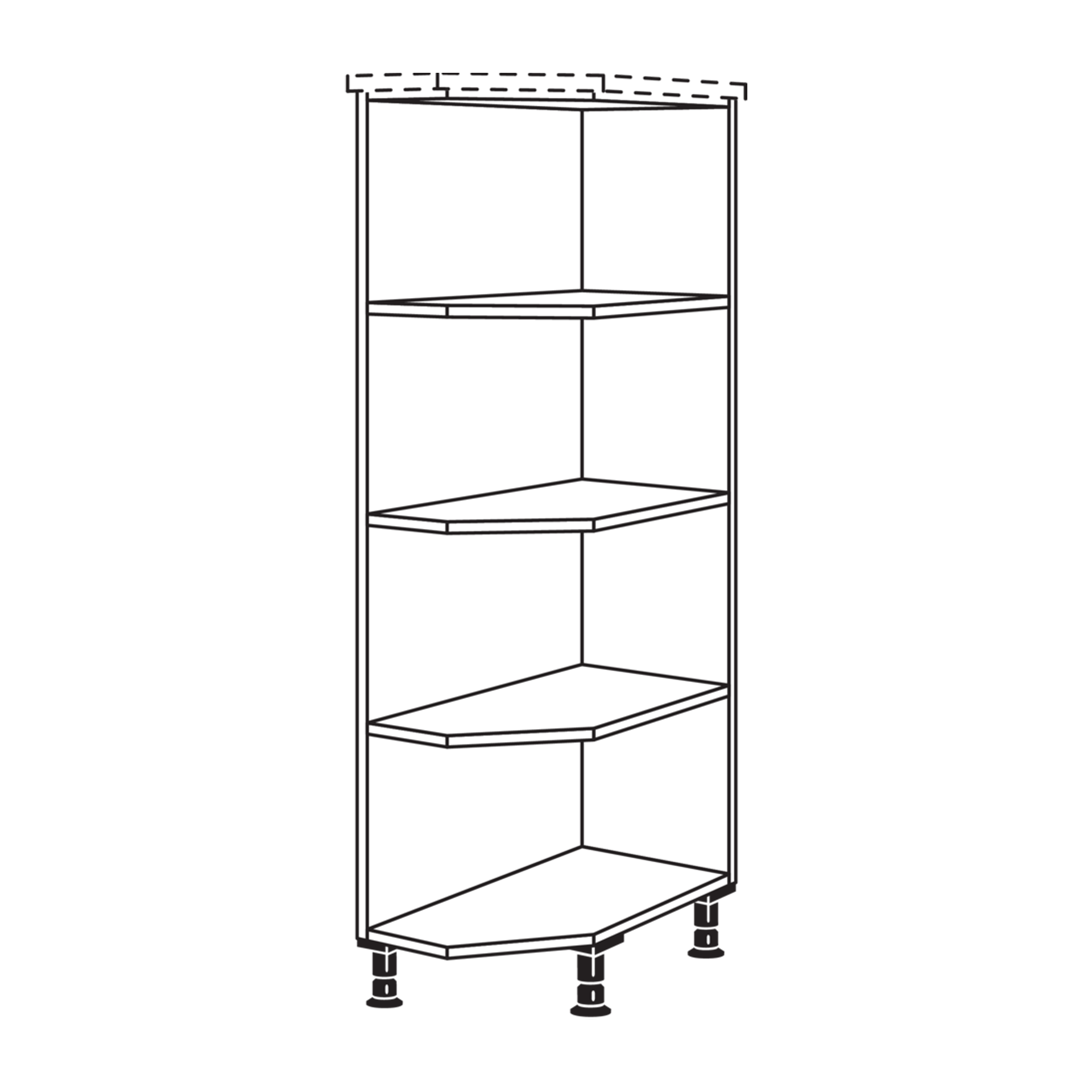 Nobilia Abschlussregal ain Highboard Höhe