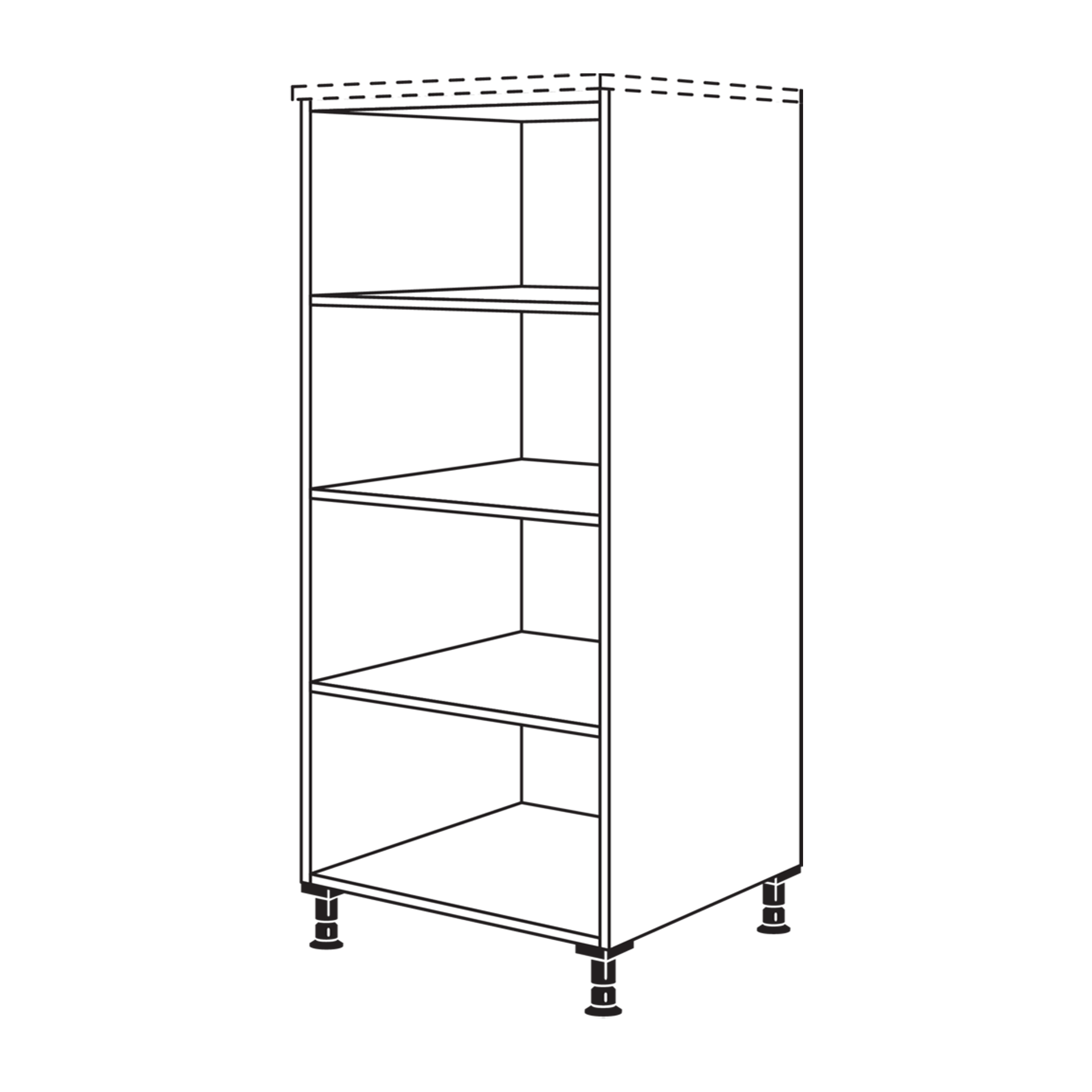 Nobilia Regale für Küchen in Highboard Höhe mit 151 cm und 158 cm
