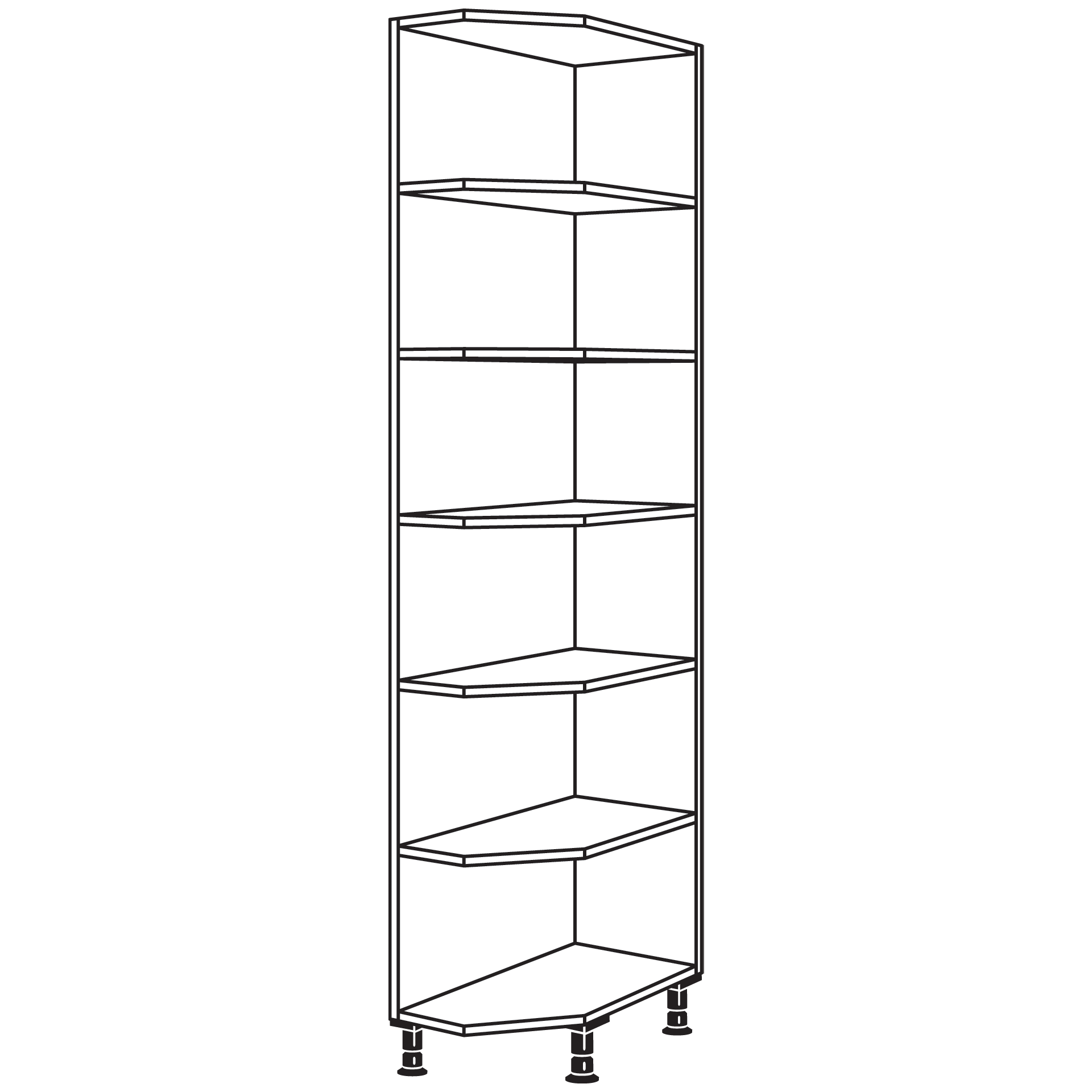 Nobilia Abschluss-Hochschrank Regale mit 58,2 cm 