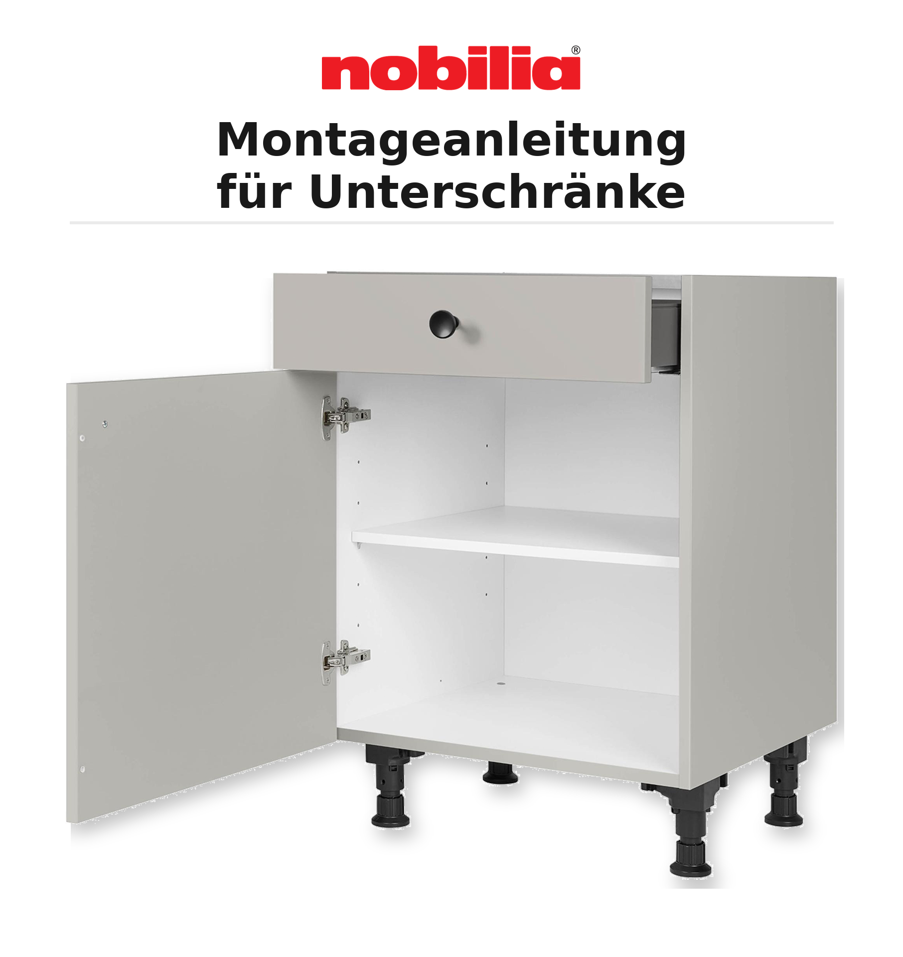 Montageanleitung für Nobilia Unterschrankregale