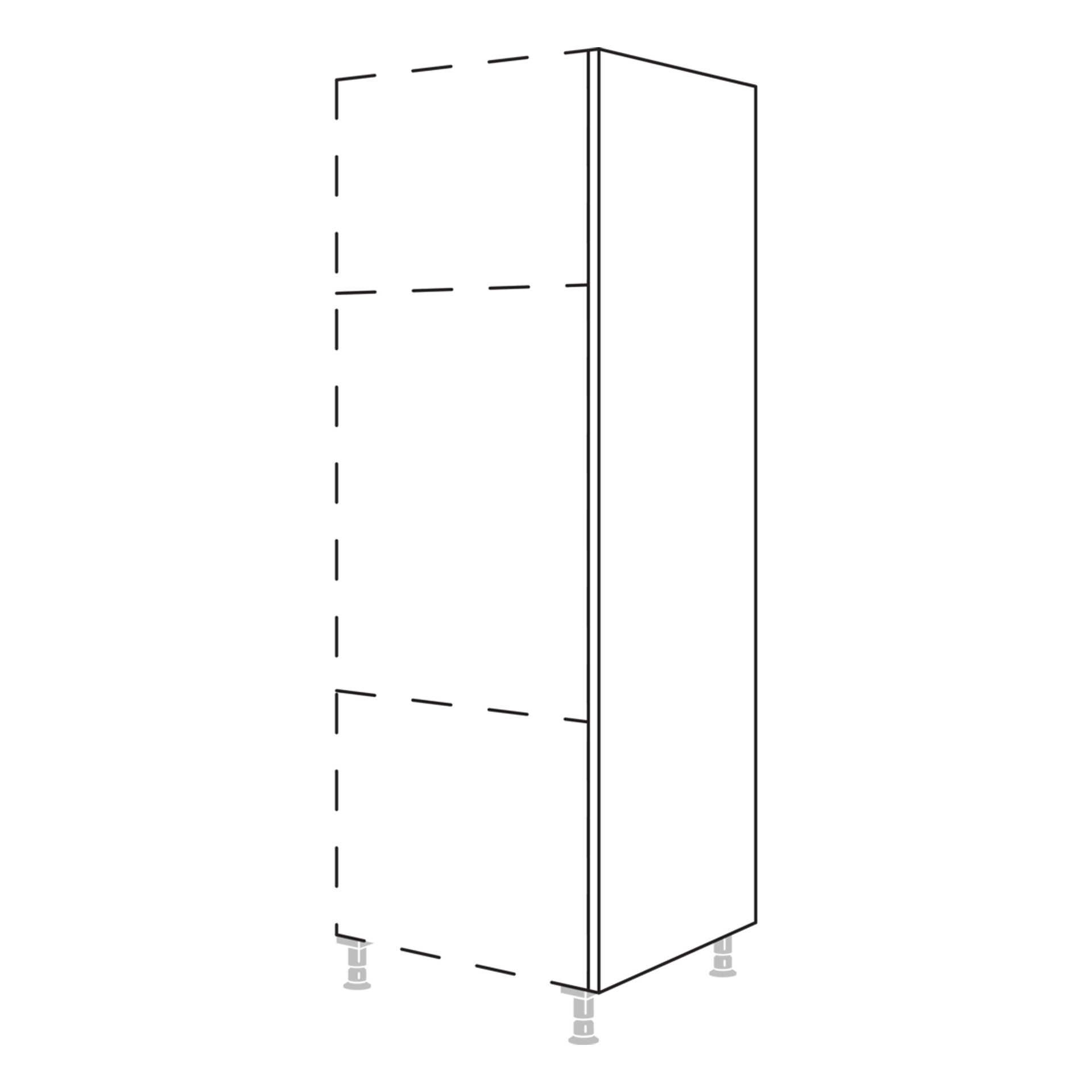 Nobilia korpushohe Hochschrank-Abschlusswange HWK16-1