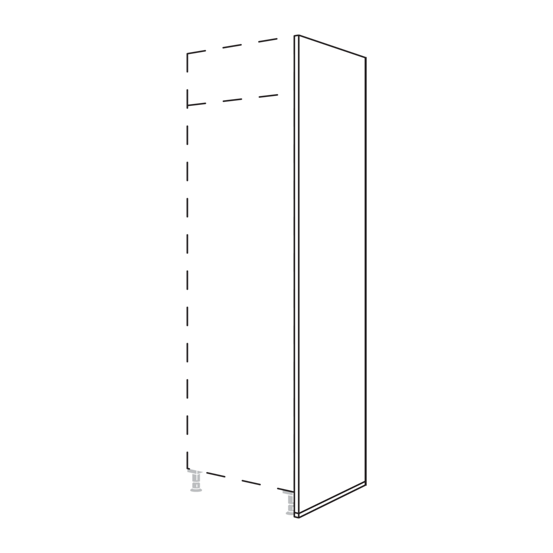 Nobilia Abschlusswange Hochschrank und Überbauschrank