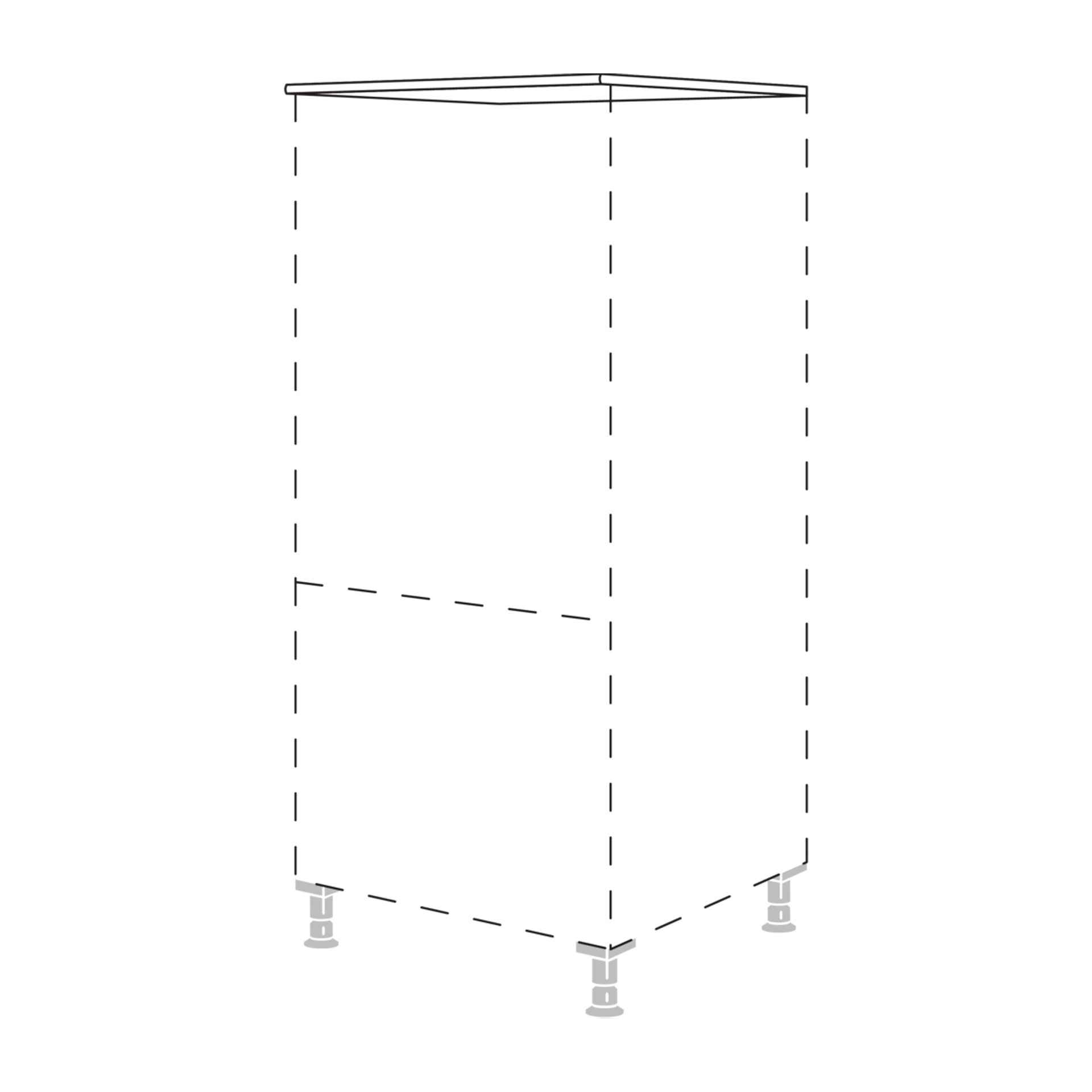 Nobilia Abdeckboden in Lack für Highboards