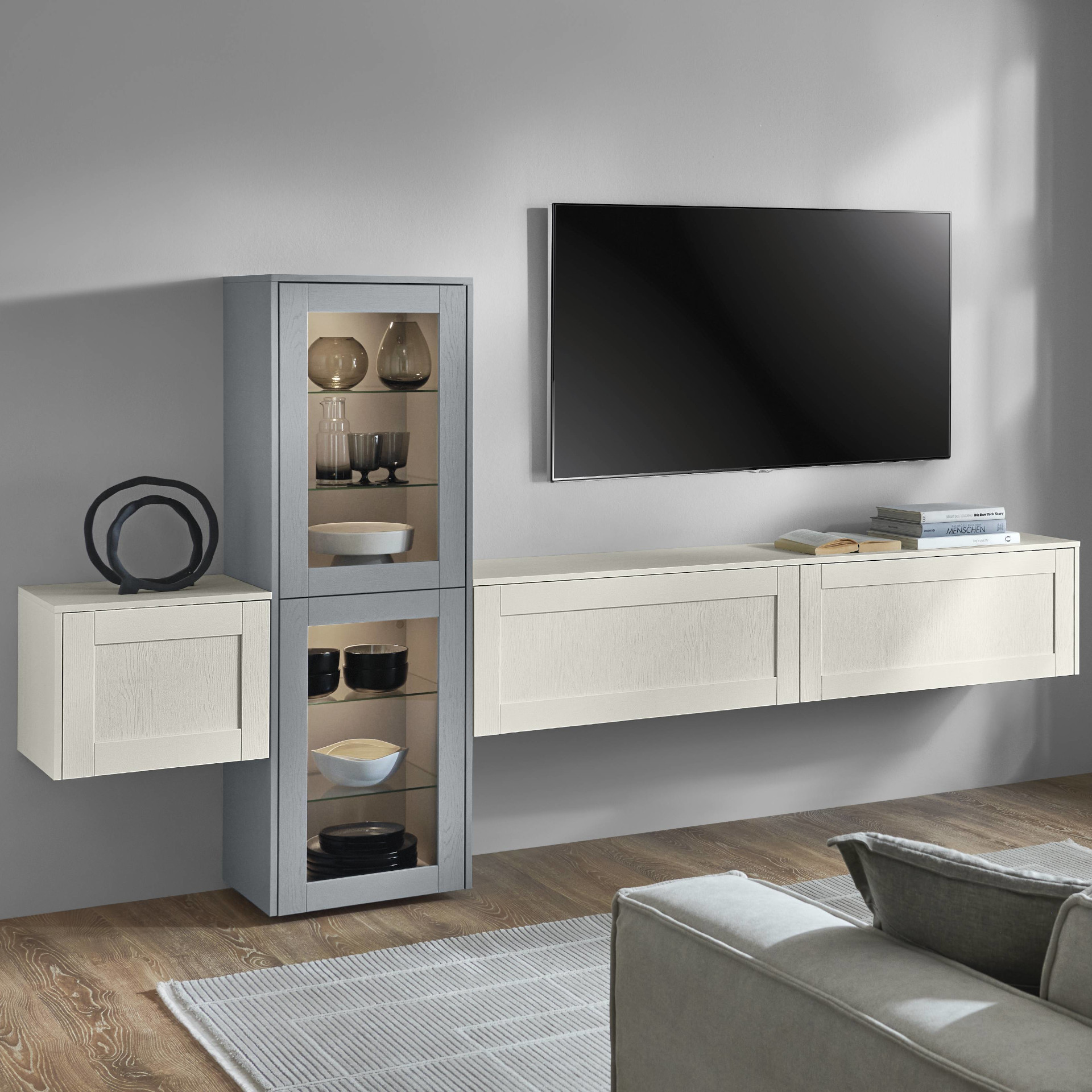 Nobilia Abdeckboden in 614 Lacklaminat, Holzstruktur Steinblau