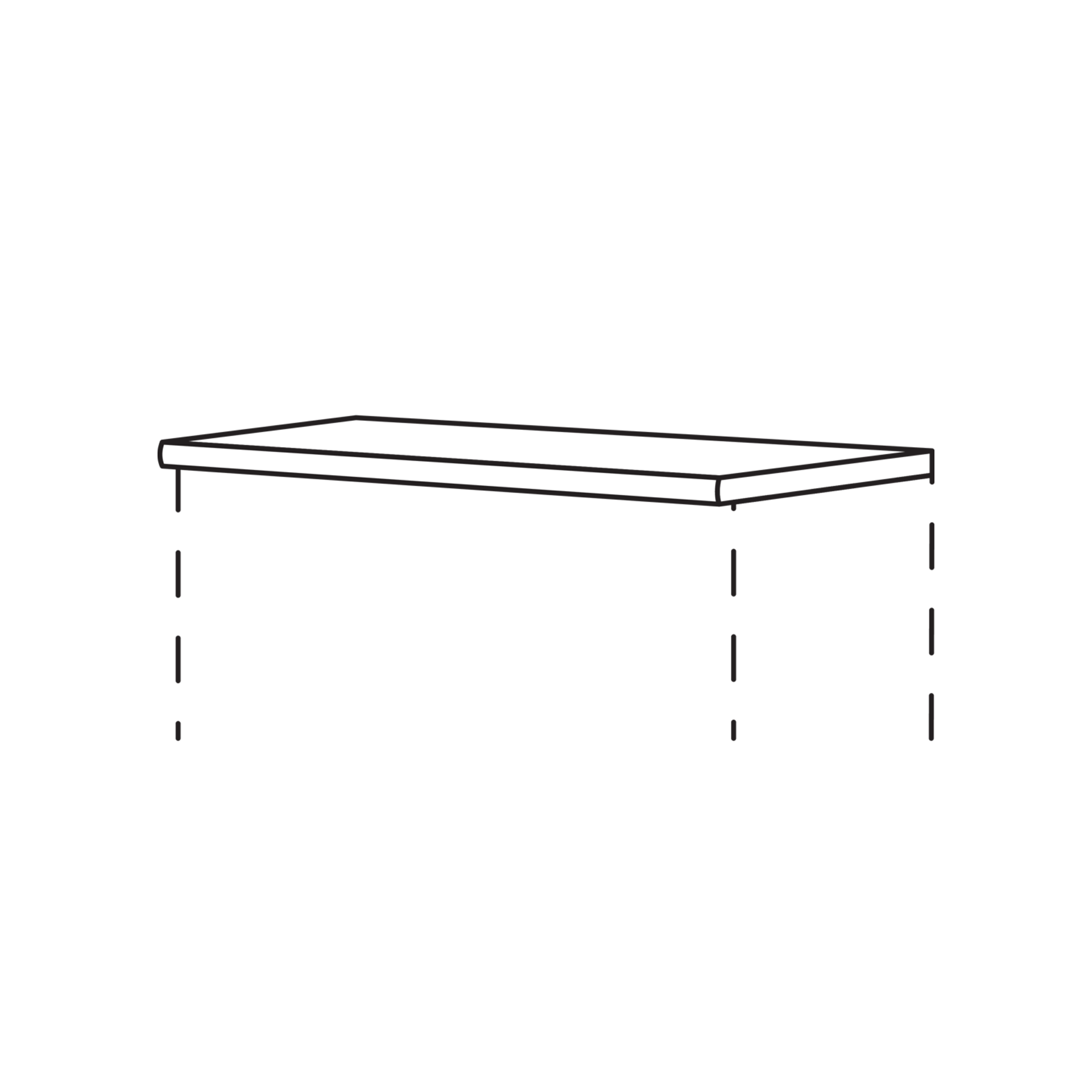 Nobilia Abdeckboden für Sideboards, Highboards und Hochschränke in 25mm Stärke