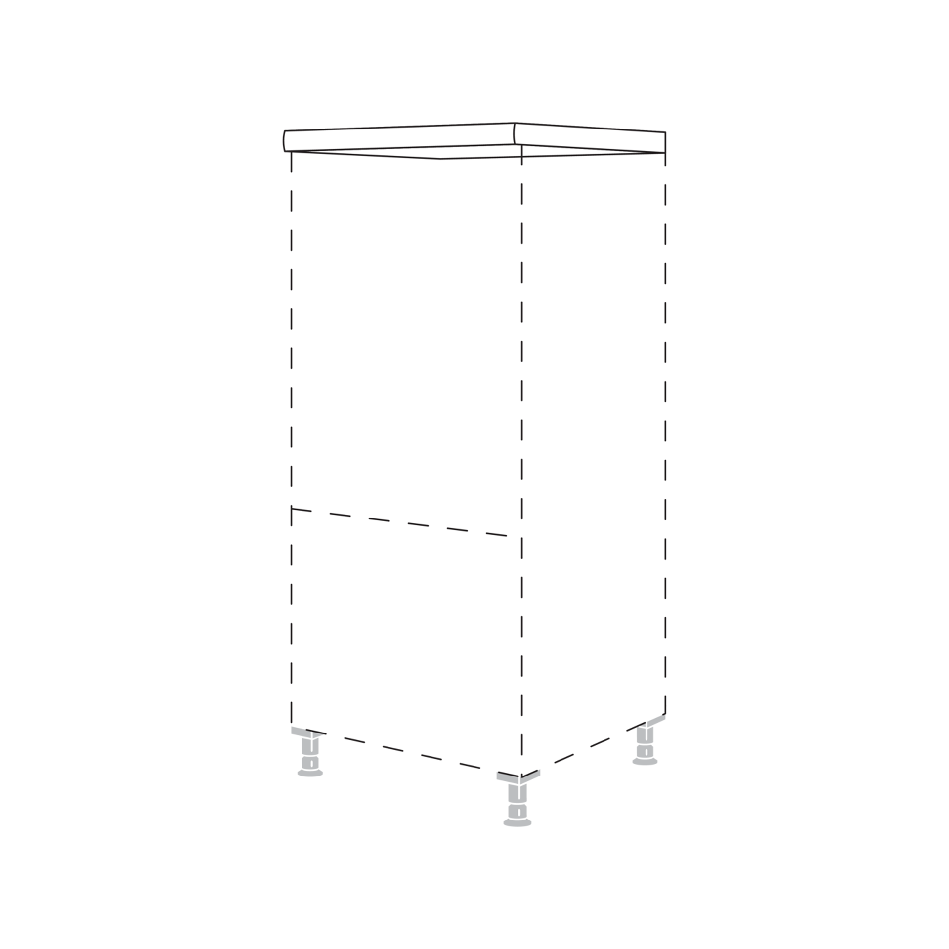 Nobilia Abdeckboden für Highboards und Hochschränke in 50 cm Stärke