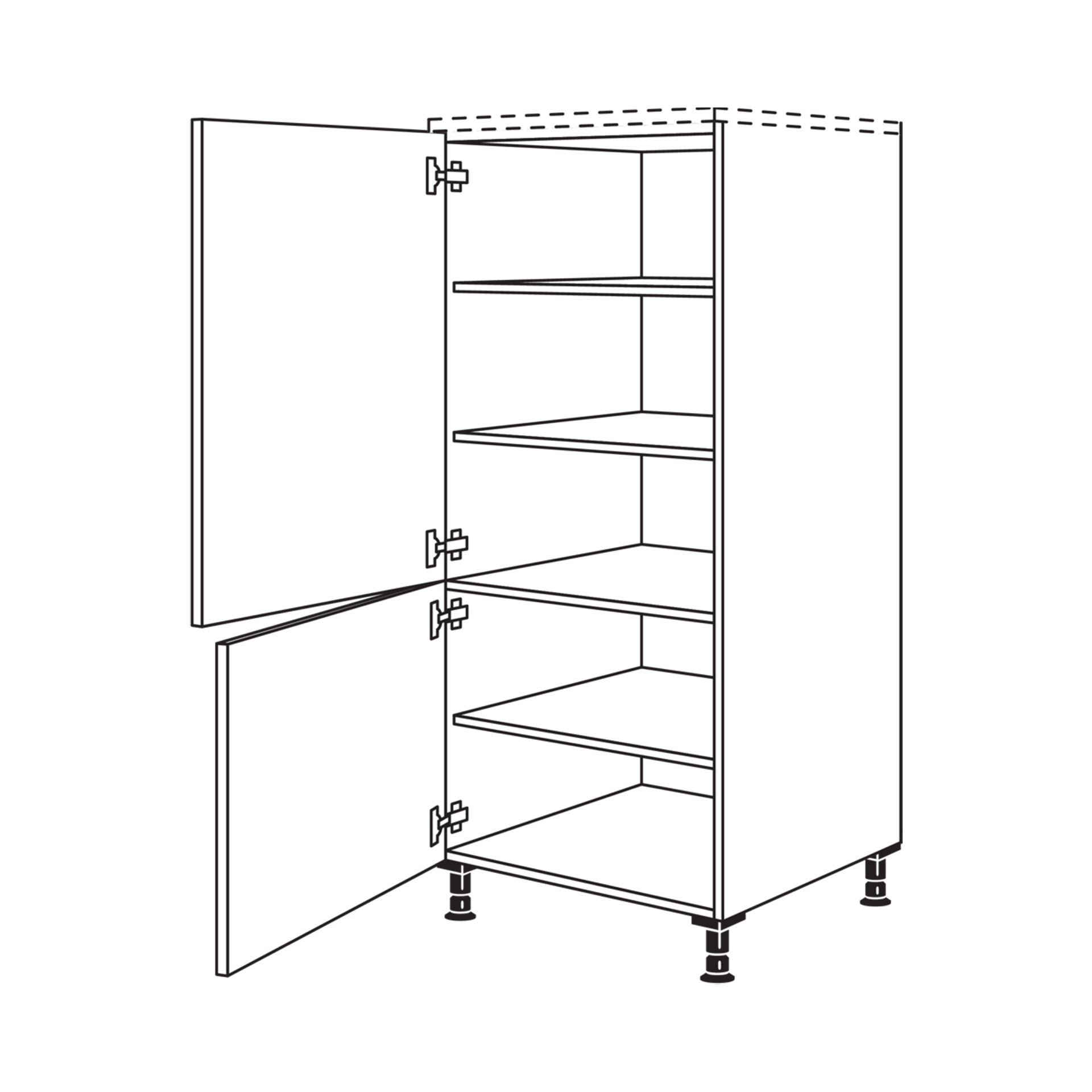 Nobilia Highboard Vorratsschrank H60