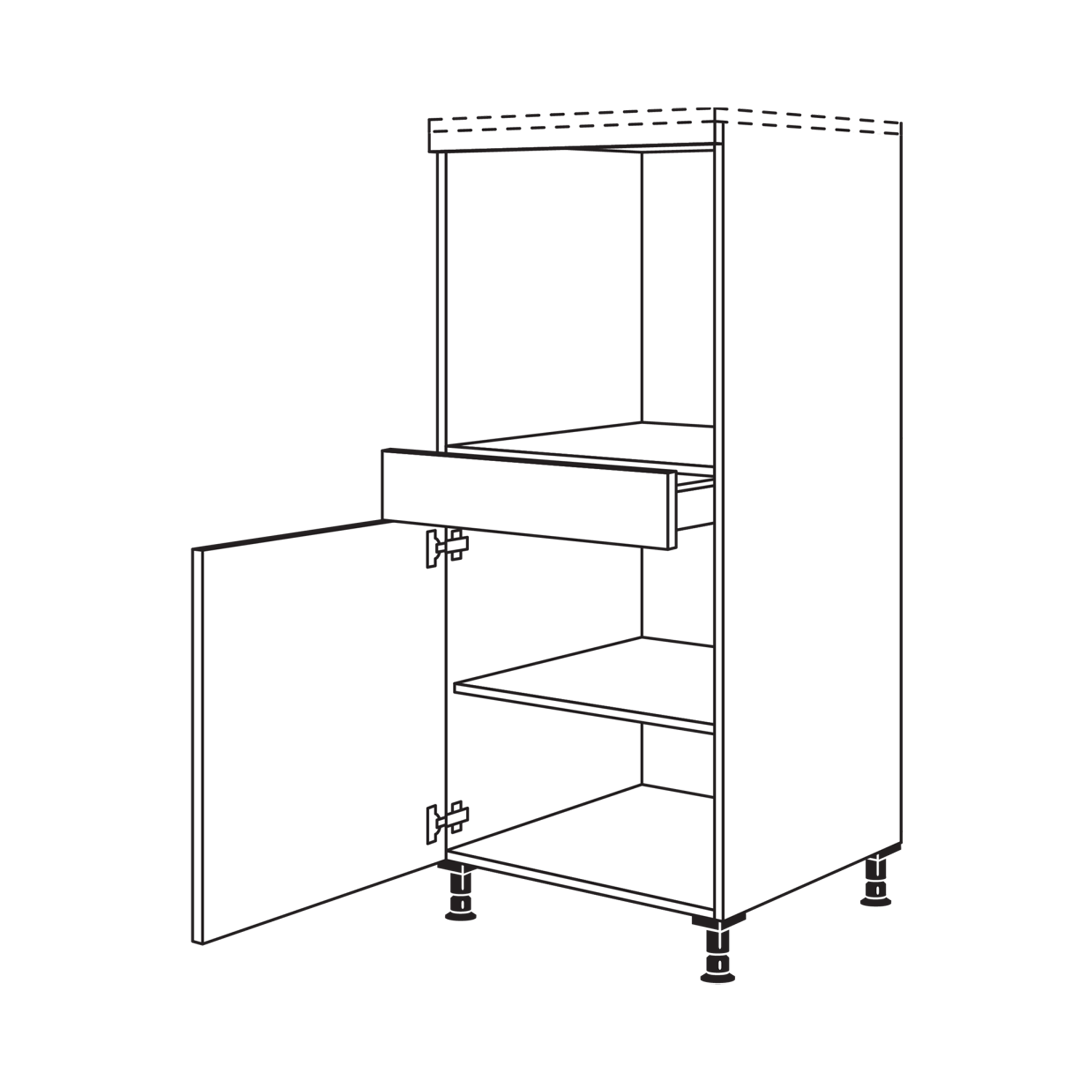 Nobilia Highboard Geräteumbau für Backöfen, Mikrowellen, Dampfgarer und Kompaktgeräte