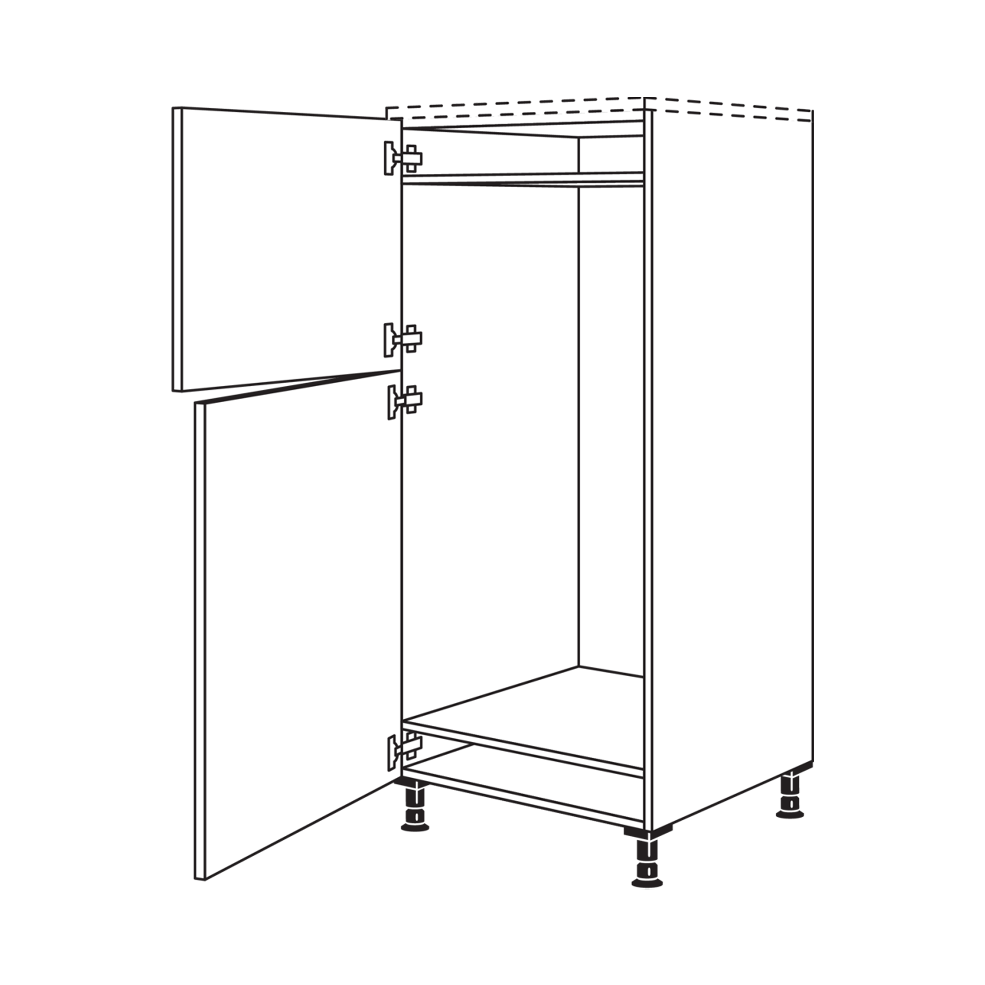 Nobilia Highboard Geräteumbauten für Kühlschränke