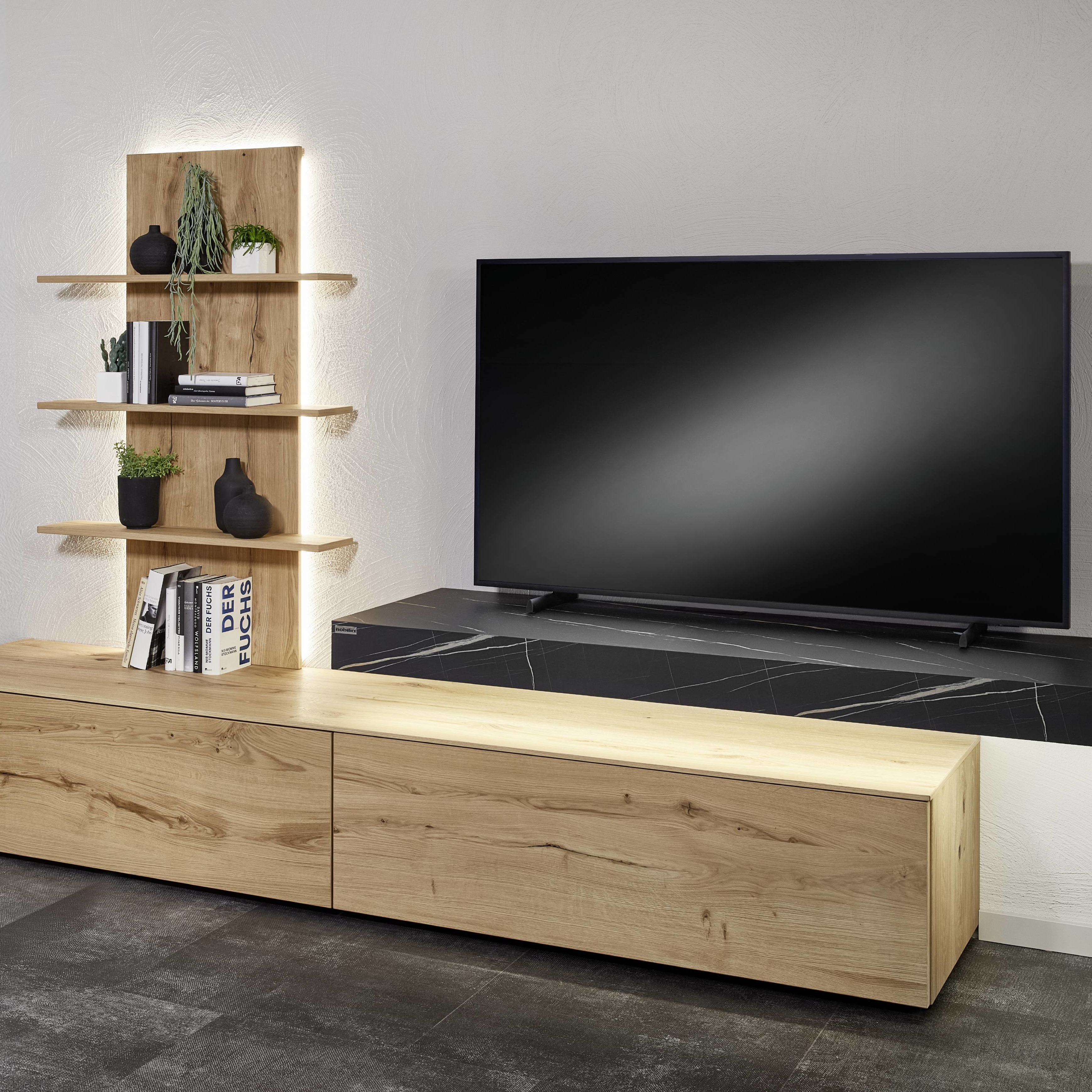 Nobilia Wohnzimmer Möbel in Echtholz-Furnier