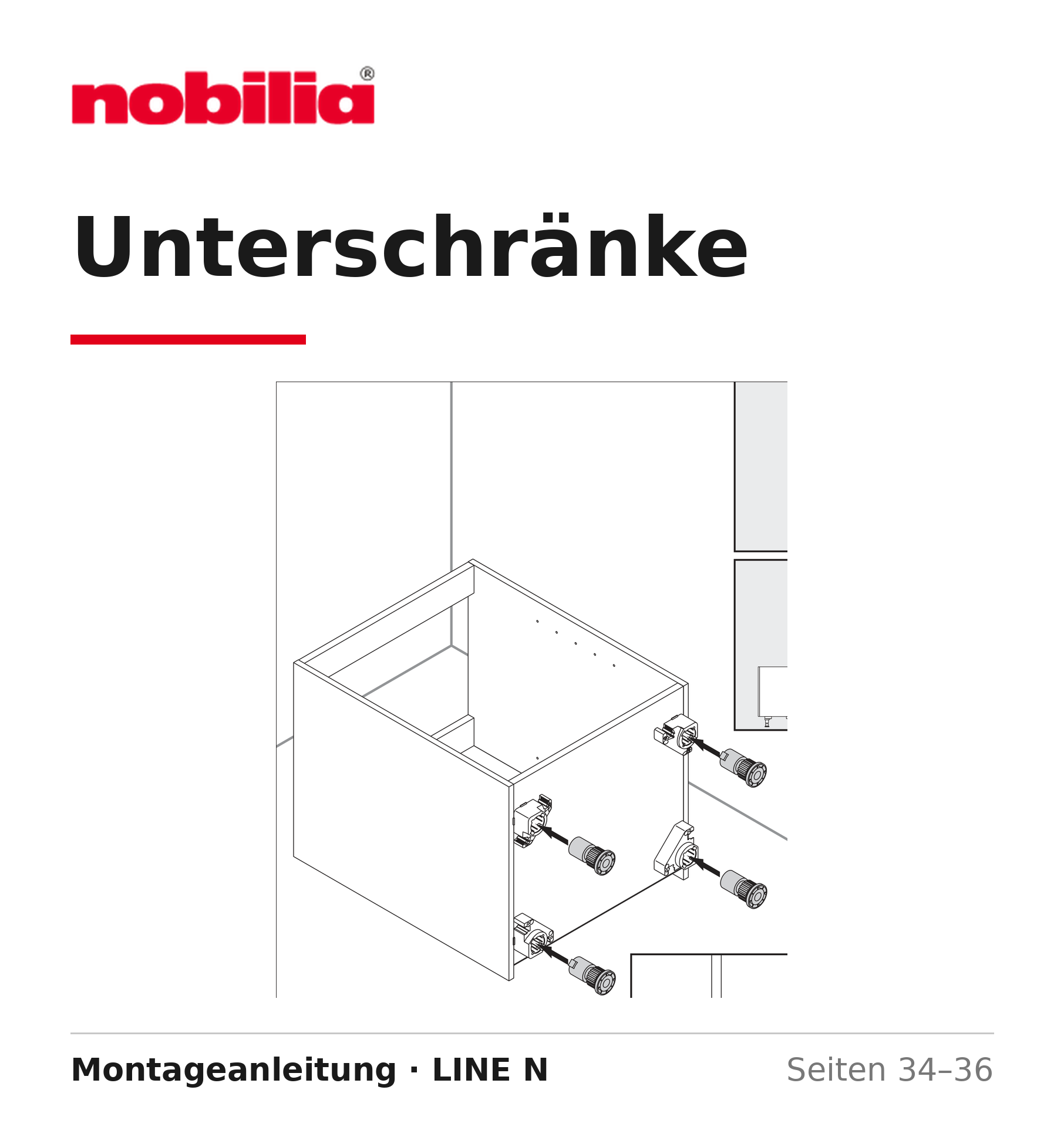 Montageanleitung für Nobilia Unterschränke