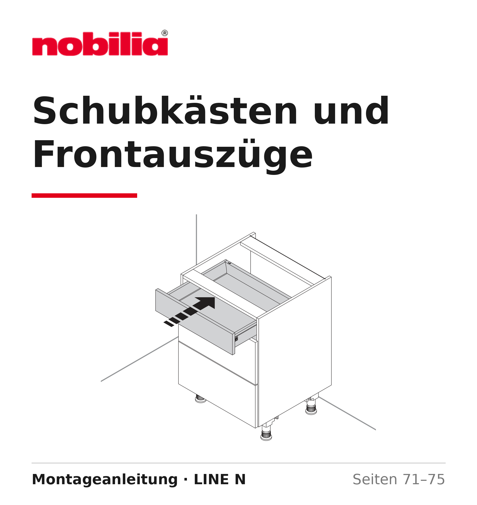 Montageanleitung für Nobilia Schubkästen und Frontauszüge