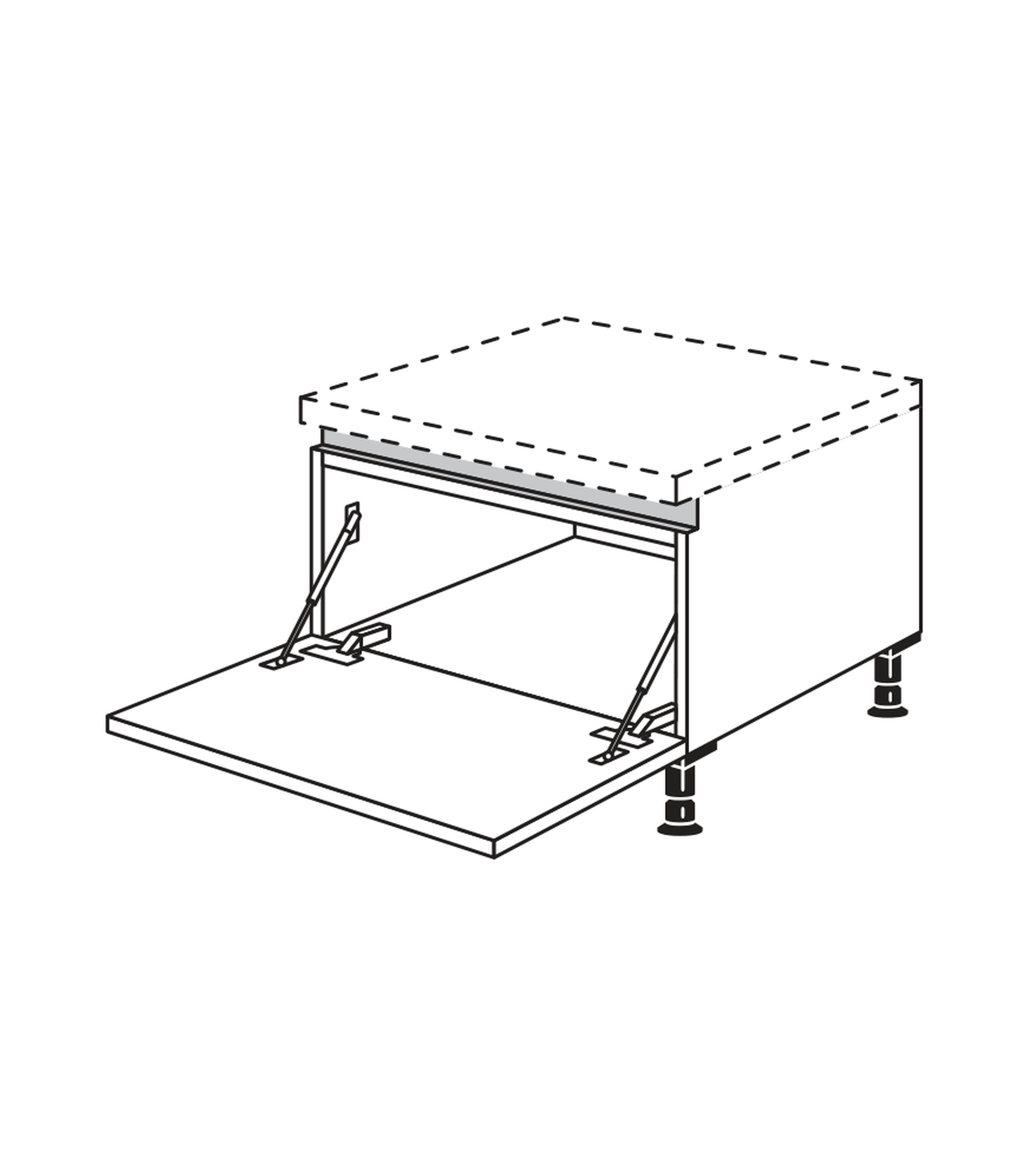 Nobilia Line N Unterschrank mit Barklappe