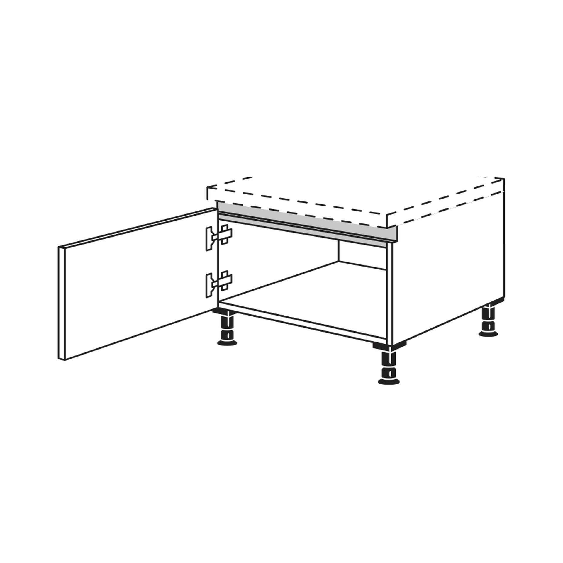 Nobilia Line N Griffloser Unterschrank in 36 cm und 43 cm Korpushöhe
