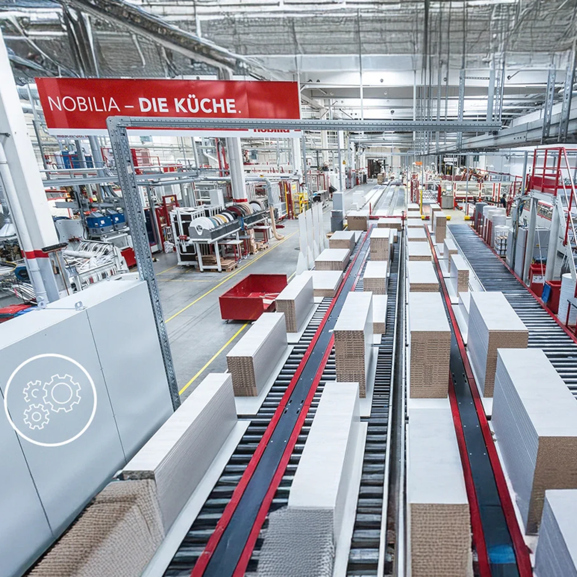 Nobilia Produktionsstraße für sichere Auslieferung